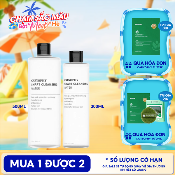  Nước Tẩy Trang Caryophy Dành Cho Da Dầu Mụn Smart Cleansing Water 500ml 