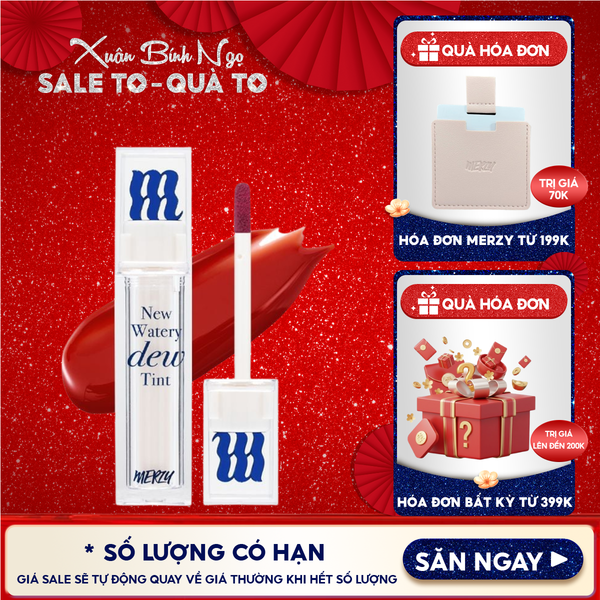  [New Dew] Son Tint Bóng Merzy Dạng Thạch, Bền Màu, Lâu Trôi Merzy New Watery Dew Tint 4g 