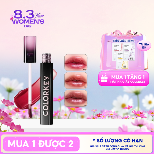  Son Tint Gương Bóng Colorkey Bền Màu, Căng Bóng Airy Lip Mirror Series 2.5g 