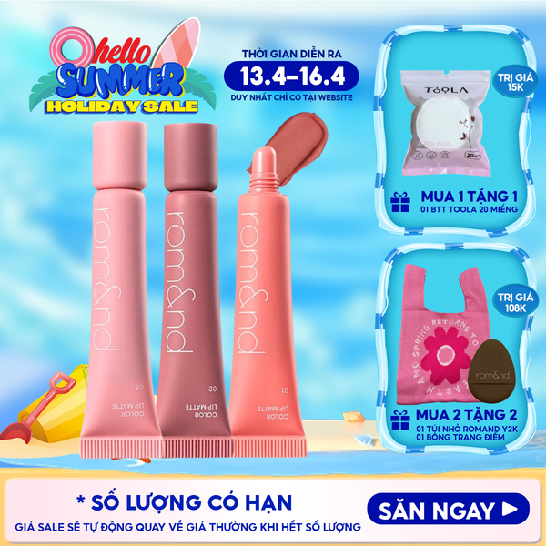  Son Bùn Romand Kiêm Má Hồng Mịn Lì Color Lip Matte 8g 