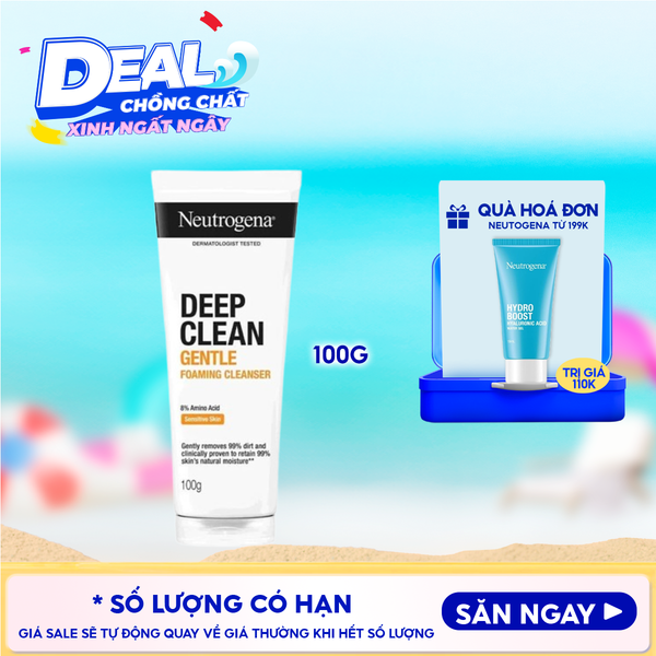  Sữa Rửa Mặt Neutrogena Làm Sạch Sâu Và Kiểm Soát Nhờn Deep Clean Foaming Cleanser 