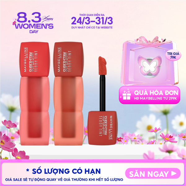  Son Kem Lì Bông Maybelline Bền Màu Superstay Teddy Tint 5ml 