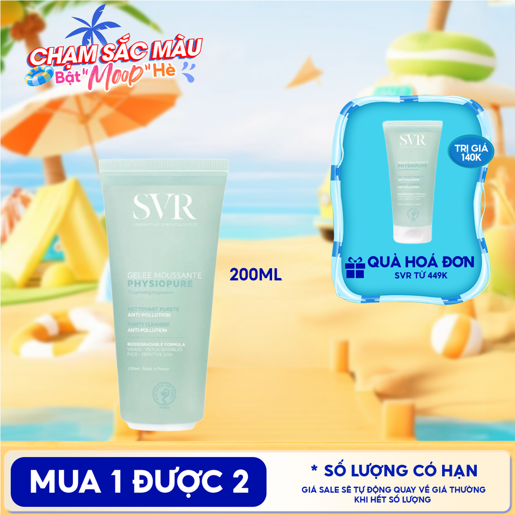 Sữa Rửa Mặt SVR Dạng Gel Dành Cho Da Nhạy Cảm Physiopure Gelée Moussante