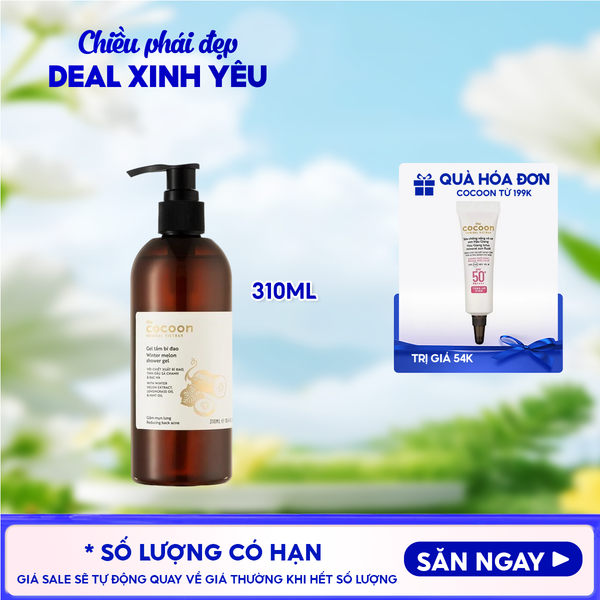  Gel Tắm Cocoon Bí Đao Hỗ Trợ Cải Thiện Mụn Lưng Winter Melon Shower Gel 310ml 