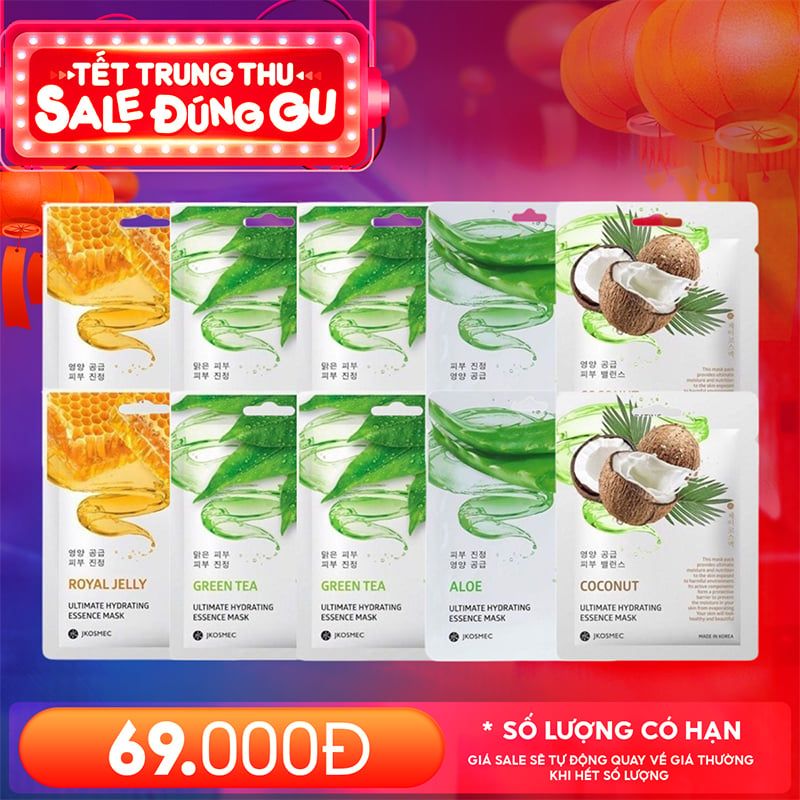 Combo 10 Miếng Mặt Nạ Jkosmec Ultimate Hydrating Essence Mask