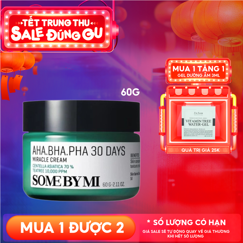 Kem Dưỡng Some By Mi Hỗ Trợ Cải Thiện Mụn AHA-BHA-PHA 30 Days Miracle Cream