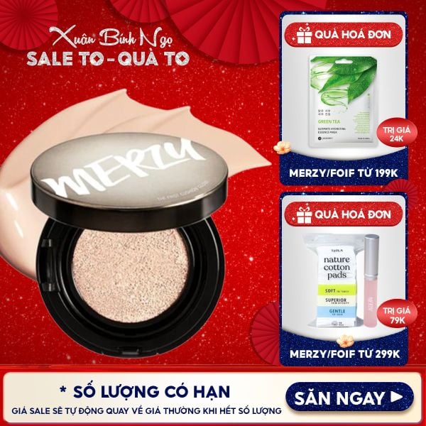  Phấn Nước Che Phủ Hoàn Hảo, Lớp Nền Căng Bóng, Lâu Trôi Merzy The First Cushion Glow SPF 50+/PA+++ 13g 