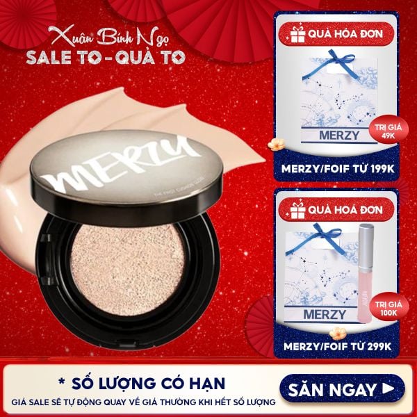  Phấn Nước Che Phủ Hoàn Hảo, Lớp Nền Căng Bóng, Lâu Trôi Merzy The First Cushion Glow SPF 50+/PA+++ 13g 