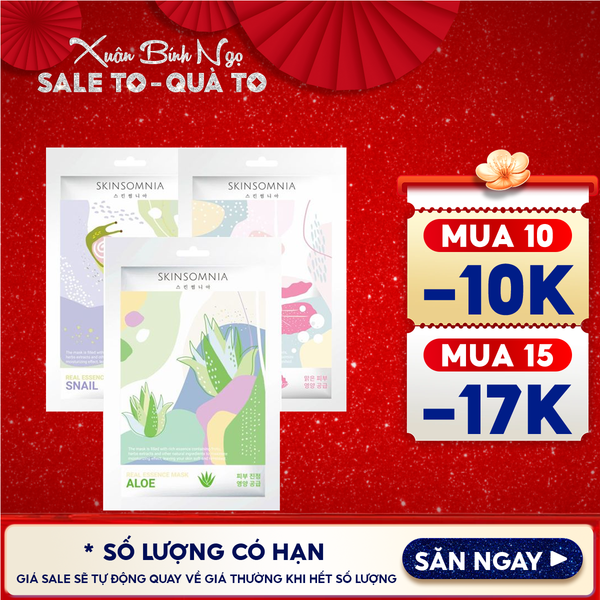  Mặt Nạ Miếng Skinsomnia Giàu Tinh Chất Real Essence Mask 25ml 