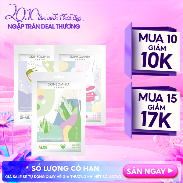  Mặt Nạ Miếng Skinsomnia Giàu Tinh Chất Real Essence Mask 25ml 