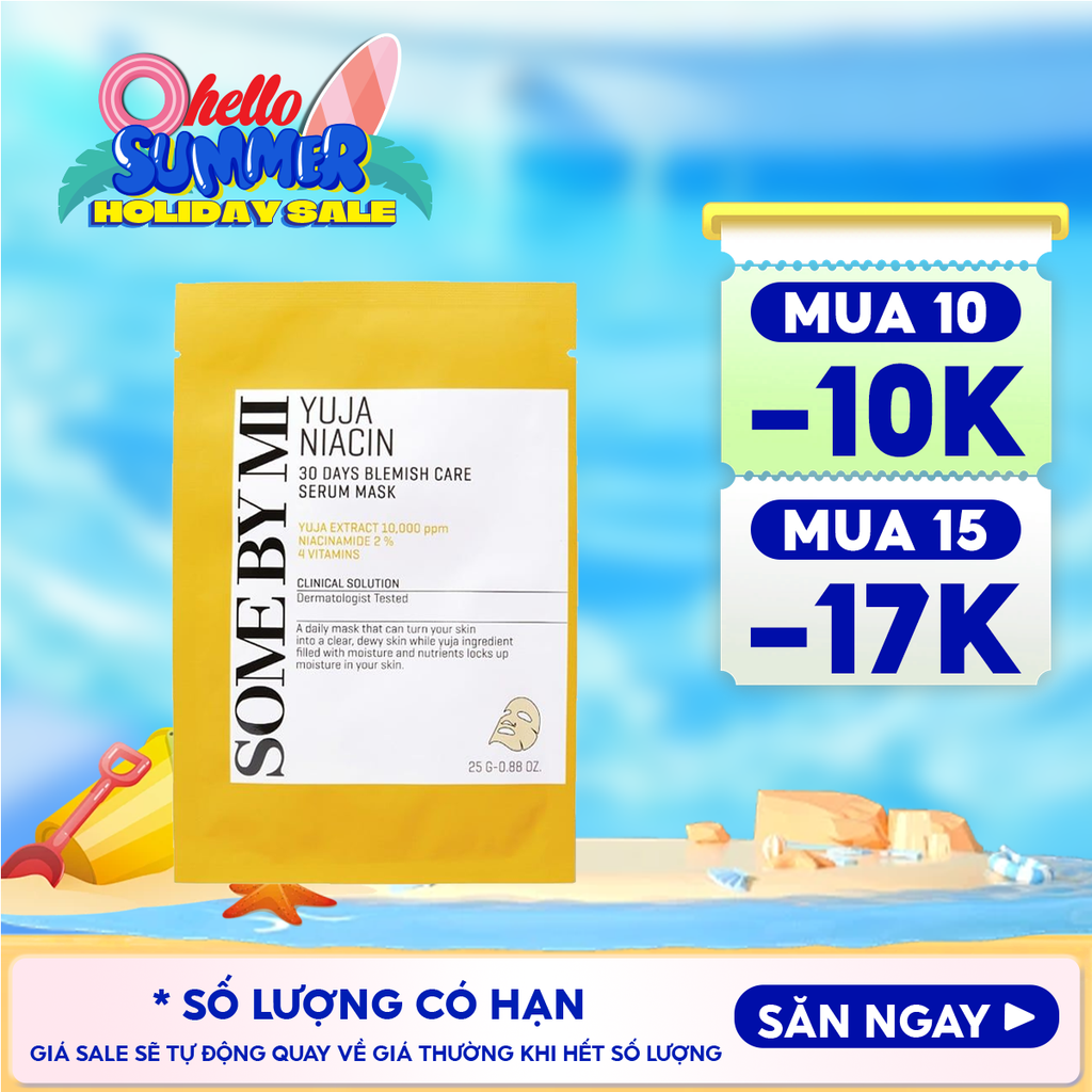 Mặt Nạ Some By Mi Hỗ Trợ Dưỡng Sáng Da Chiết Xuất Quả Thanh Yên Yuja Niacin Blemish Care Serum Mask 25g