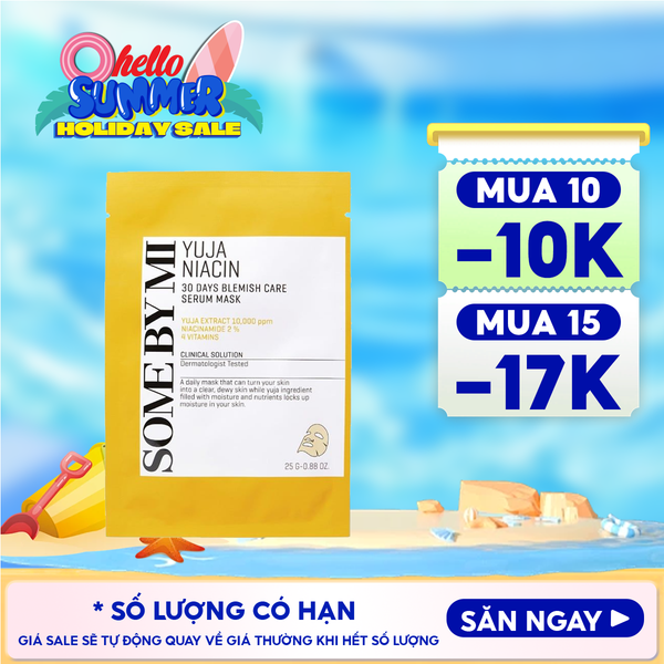  Mặt Nạ Some By Mi Hỗ Trợ Dưỡng Sáng Da Chiết Xuất Quả Thanh Yên Yuja Niacin Blemish Care Serum Mask 25g 