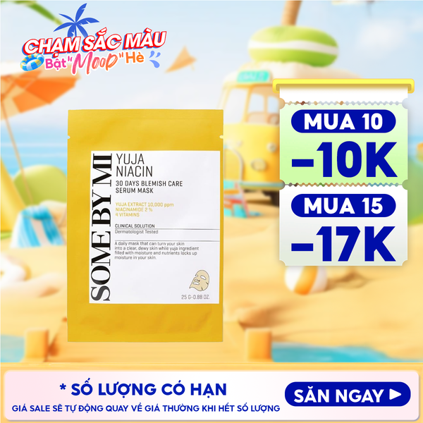  Mặt Nạ Some By Mi Hỗ Trợ Dưỡng Sáng Da Chiết Xuất Quả Thanh Yên Yuja Niacin Blemish Care Serum Mask 25g 