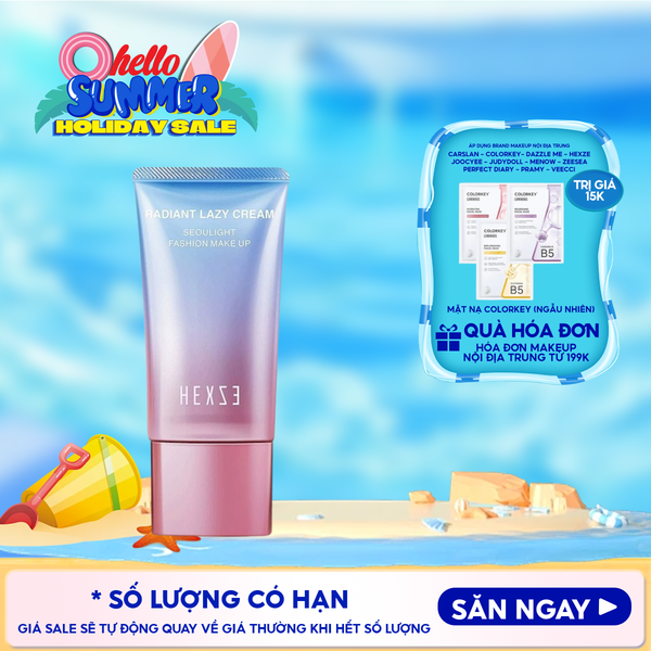  Kem Lót Hexze Kem Lười Nâng Tone Da Dưỡng Ẩm Radiant Lazy Cream 50g 