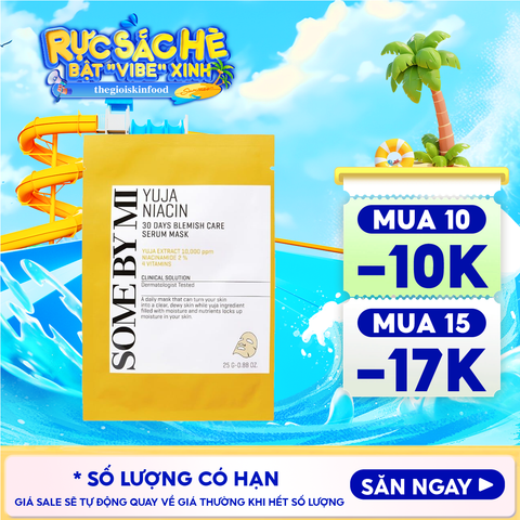 Mặt Nạ Some By Mi Hỗ Trợ Dưỡng Sáng Da Chiết Xuất Quả Thanh Yên Yuja Niacin Blemish Care Serum Mask 25g