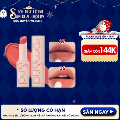 Son Thỏi Lì, Lên Màu Siêu Xinh Romand Zero Matte Lipstick 3g