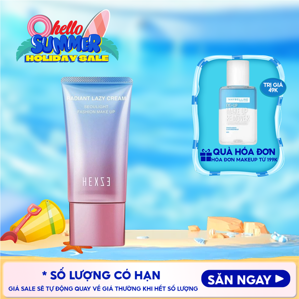  Kem Lót Hexze Kem Lười Nâng Tone Da Dưỡng Ẩm Radiant Lazy Cream 50g 
