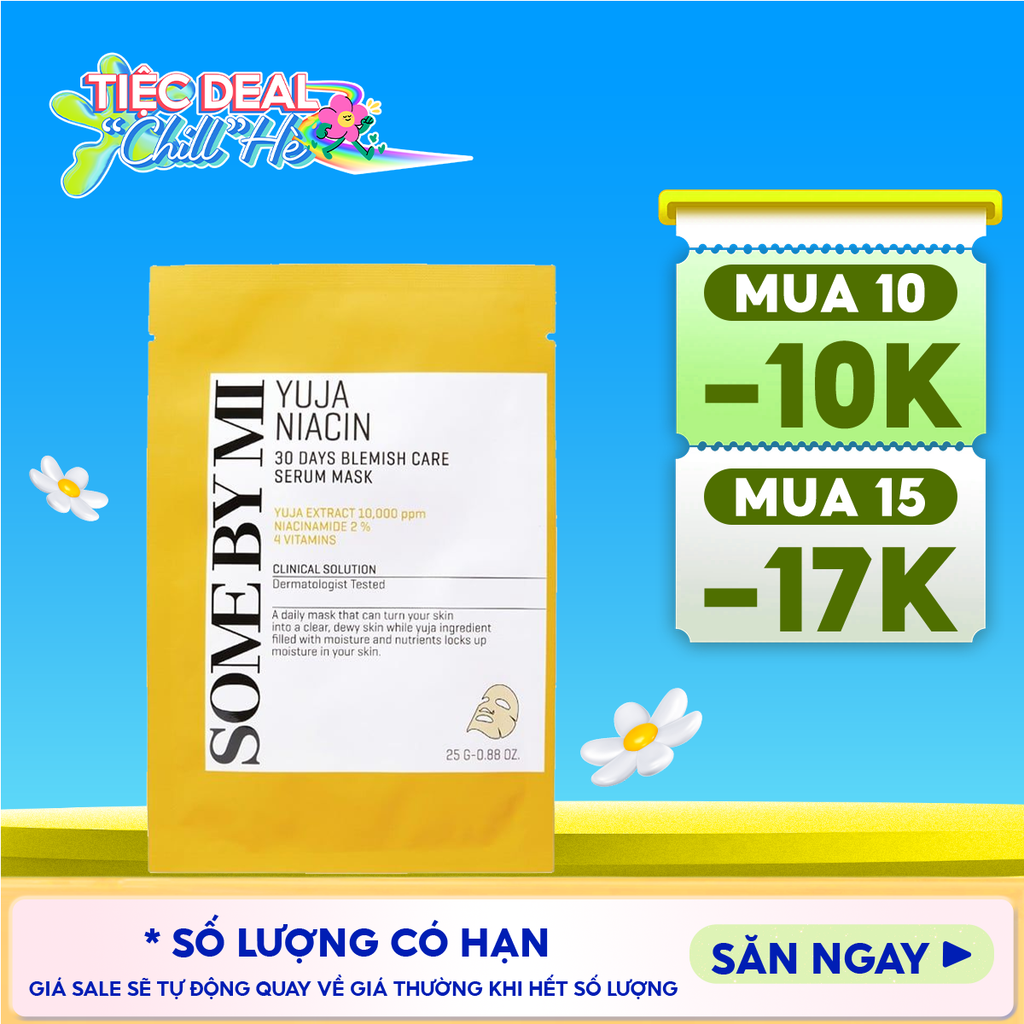 Mặt Nạ Some By Mi Hỗ Trợ Dưỡng Sáng Da Chiết Xuất Quả Thanh Yên Yuja Niacin Blemish Care Serum Mask 25g