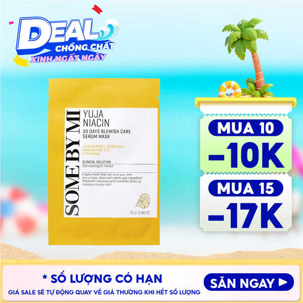  Mặt Nạ Some By Mi Hỗ Trợ Dưỡng Sáng Da Chiết Xuất Quả Thanh Yên Yuja Niacin Blemish Care Serum Mask 25g 