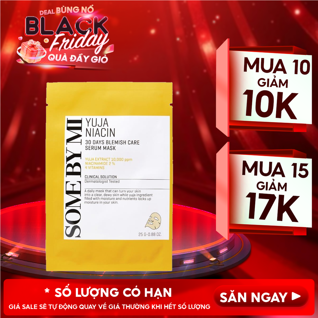 Mặt Nạ Some By Mi Hỗ Trợ Dưỡng Sáng Da Chiết Xuất Quả Thanh Yên Yuja Niacin Blemish Care Serum Mask 25g