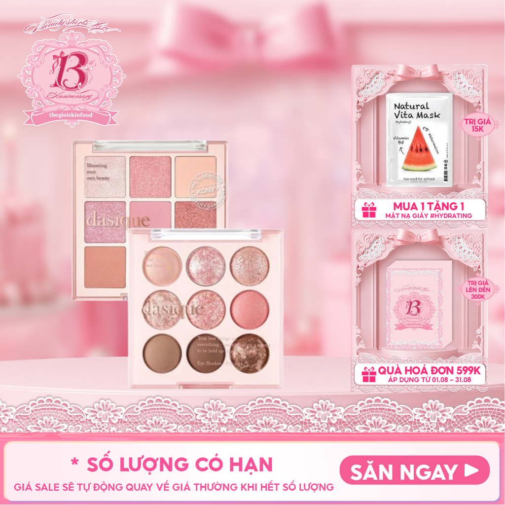 Bảng Phấn Mắt Dasique 9 Ô Shadow Palette