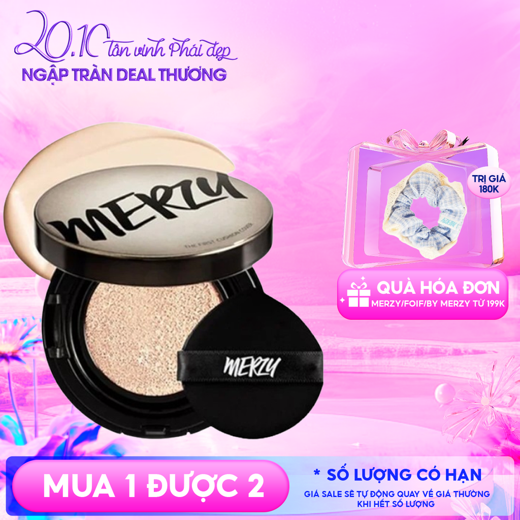 Phấn Nước Merzy Che Phủ Cao, Lâu Trôi The First Cushion Cover SPF50+/PA+++ 13g