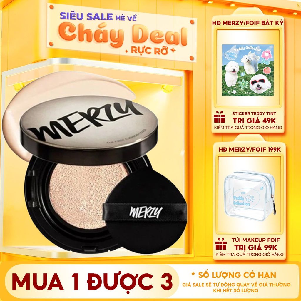 Phấn Nước Che Phủ Cao, Lâu Trôi Merzy The First Cushion Cover SPF50+/PA+++ 13g