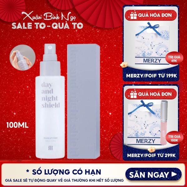  Xịt Khoáng Khóa Nền Merzy Day And Night Shield Makeup Fixer 100ml 