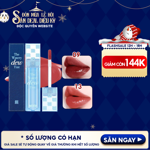 [NEW DEW] Son Tint Bóng Merzy Dạng Thạch, Bền Màu, Lâu Trôi Cho Đôi Môi Căng Mọng, Ẩm Mịn The Watery Dew Tint