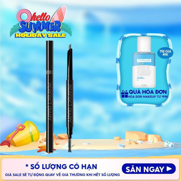  Chì Kẻ Mày Perfect Diary Hai Đầu, Chống Thấm Nước Dual- Ended Hexagonal Chiseled Eyebrow Pencil 0.28g 