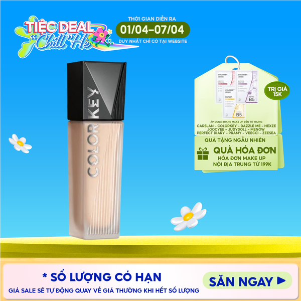  Kem Nền Colorkey Mỏng Nhẹ, Lâu Trôi, Dành Cho Da Dầu Long Lasting Flawless Liquid Foundation 30g 