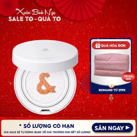 Kem Chống Nắng Dạng Cushion Romand Thuần Chay Back Me Tone Up Sun Cushion SPF50+/PA++++ 11g