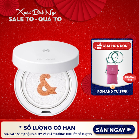 Kem Chống Nắng Dạng Cushion Romand Thuần Chay Back Me Tone Up Sun Cushion SPF50+/PA++++ 11g