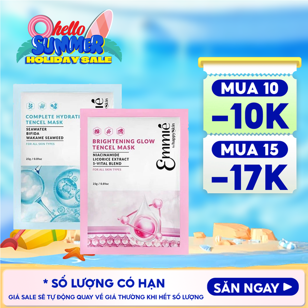  Mặt Nạ Emmié By HappySkin Cấp Ẩm, Dưỡng Sáng Da Tencel Mask 
