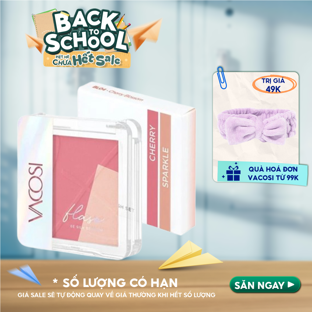Phấn Má Hồng Và Bắt Sáng Vacosi Flaso Blush Set 8.3g
