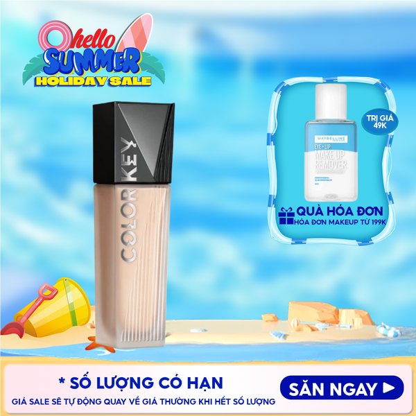  Kem Nền Colorkey Mỏng Nhẹ, Lâu Trôi, Dành Cho Da Dầu Long Lasting Flawless Liquid Foundation 30g 