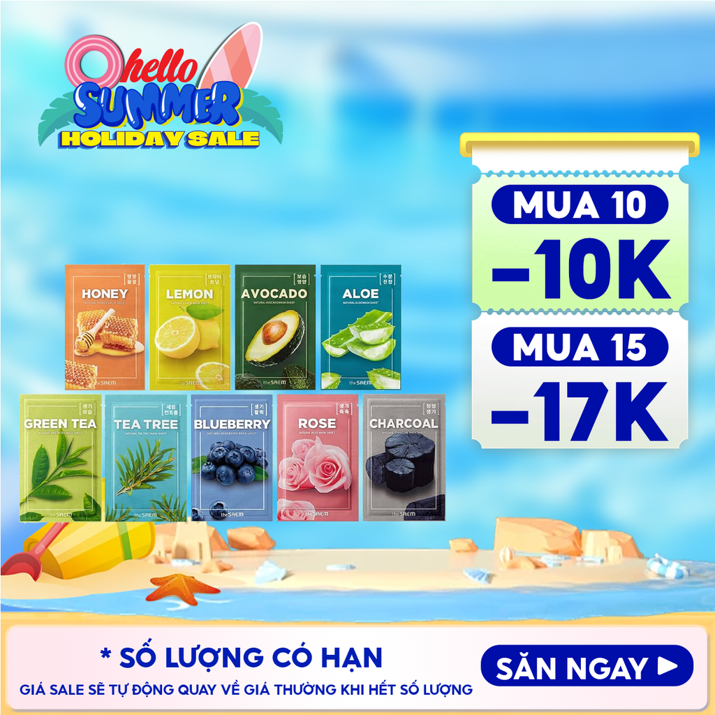 Mặt Nạ Giấy The Saem Chiết Xuất Từ Thiên Nhiên Natural Mask Sheet