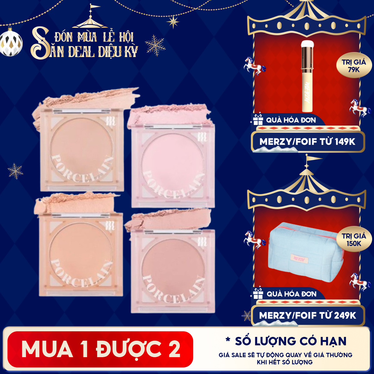 Phấn Má Hồng Merzy Dạng Nén Chuẩn Màu, Lâu Trôi Porcelain Cheek Blusher 4.2g