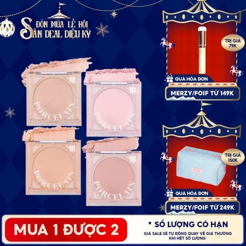 Phấn Má Hồng Merzy Dạng Nén Chuẩn Màu, Lâu Trôi Porcelain Cheek Blusher 4.2g
