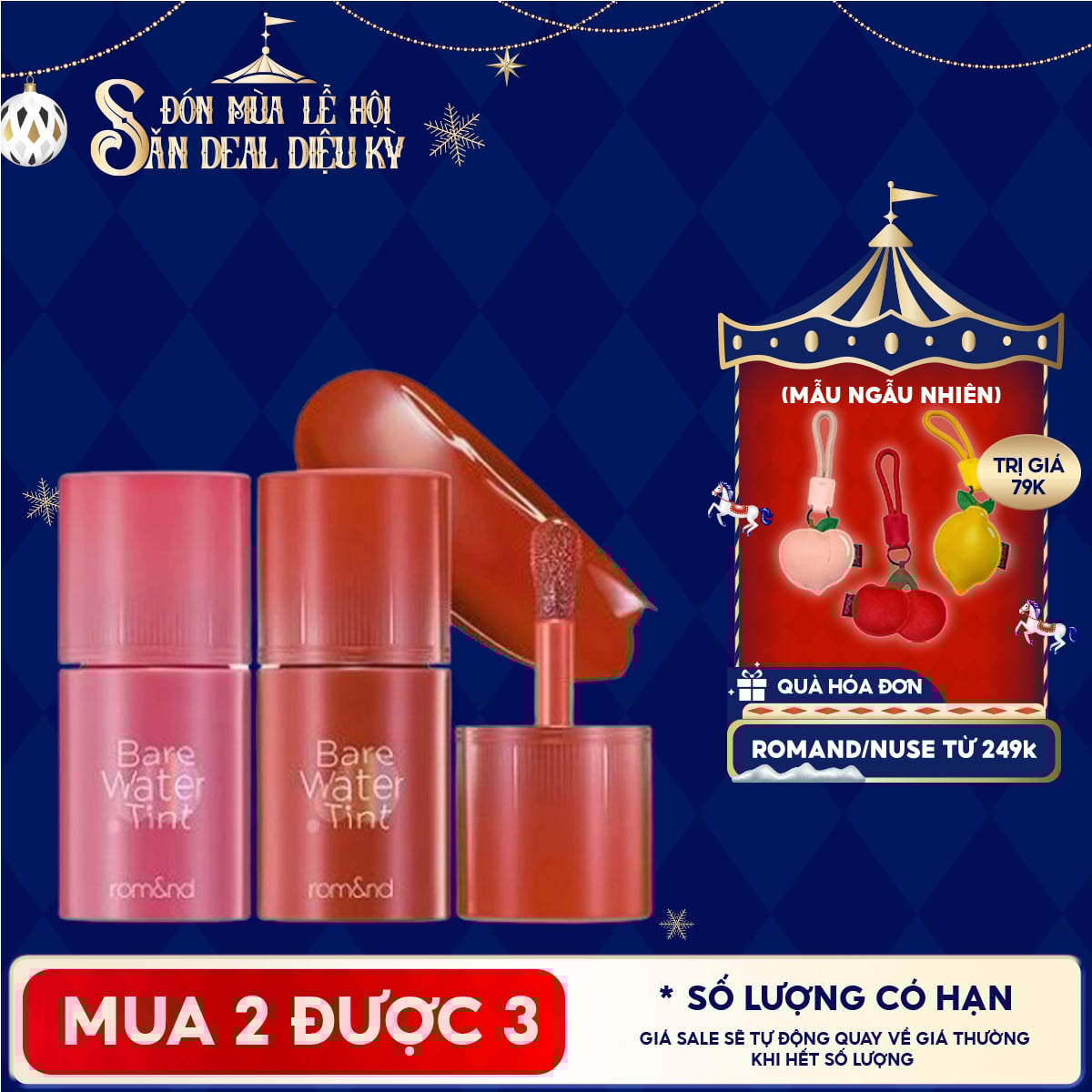 Son Tint Romand Lâu Trôi, Căng Mọng Bare Water Tint