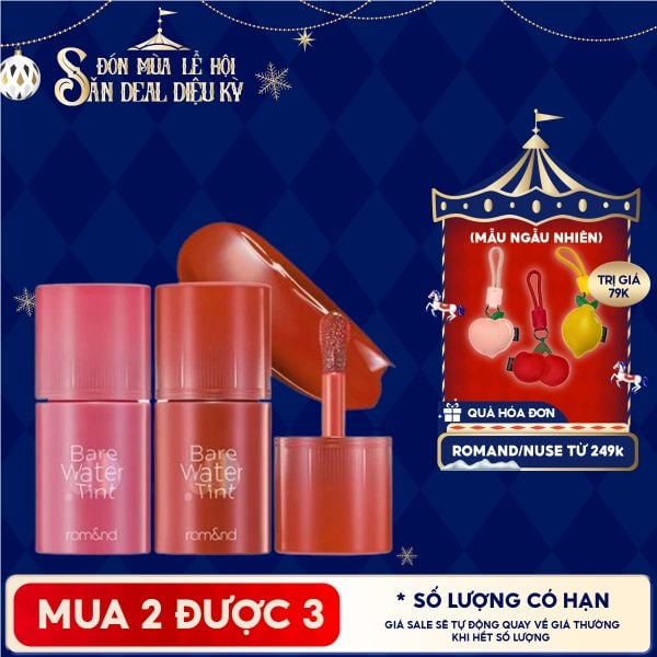  Son Tint Romand Lâu Trôi, Căng Mọng Bare Water Tint 