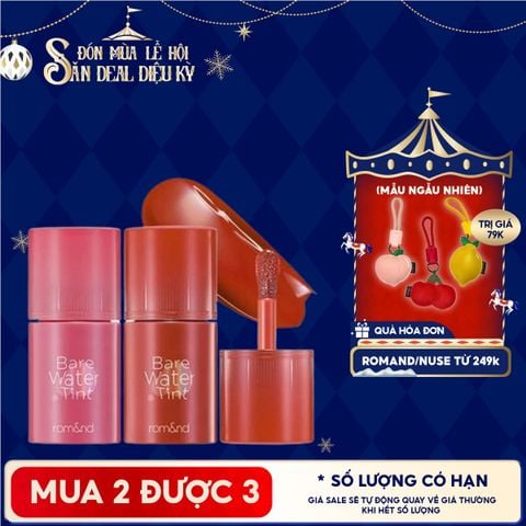 Son Tint Romand Lâu Trôi, Căng Mọng Bare Water Tint