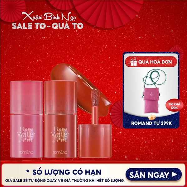  Son Tint Romand Lâu Trôi, Căng Mọng Bare Water Tint 
