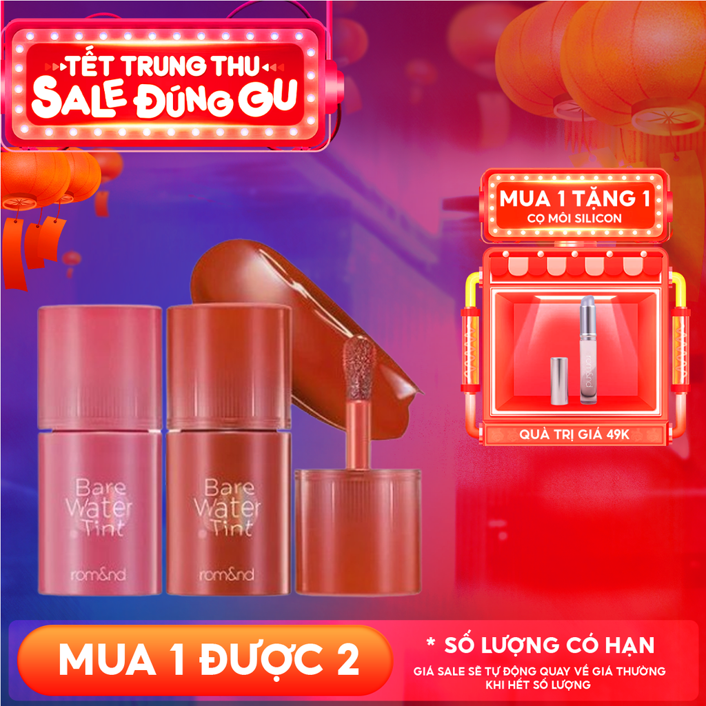 Son Tint Romand Lâu Trôi, Căng Mọng Bare Water Tint