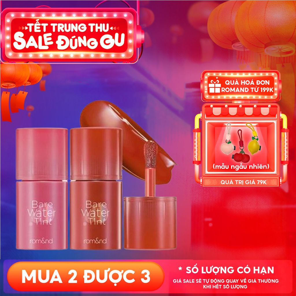 Son Tint Romand Lâu Trôi, Căng Mọng Bare Water Tint