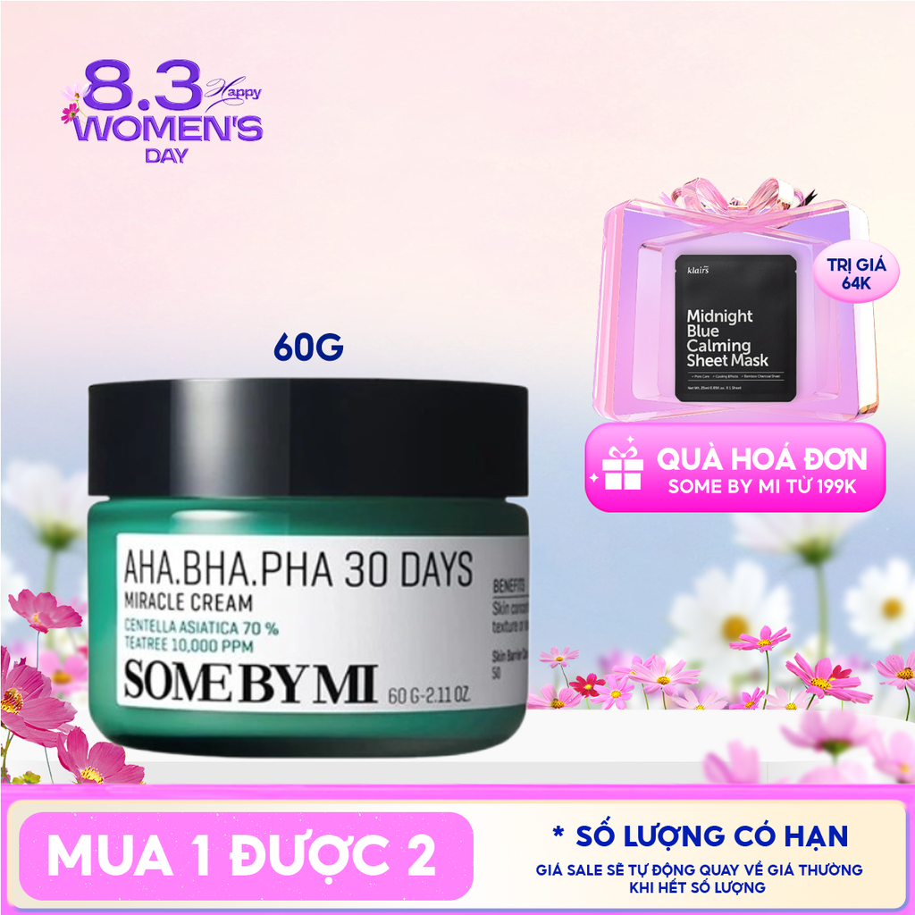 Kem Dưỡng Some By Mi Hỗ Trợ Cải Thiện Mụn AHA-BHA-PHA 30 Days Miracle Cream