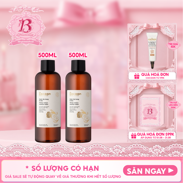  Nước Tẩy Trang Cocoon Bí Đao Thuần Chay Làm Sạch Dịu Nhẹ Winter Melon Micellar Water 