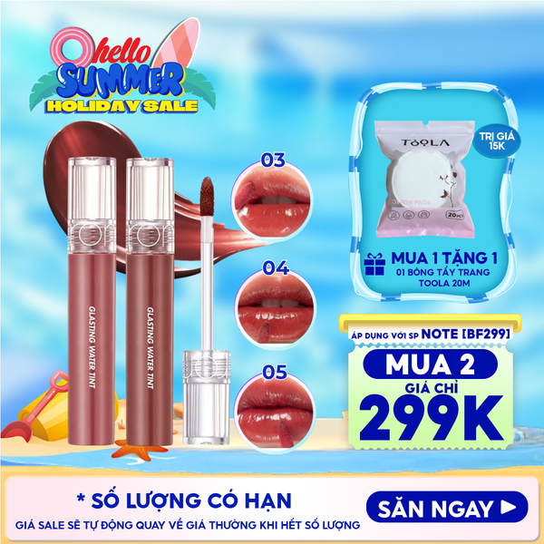  [Màu 1-17] Son Tint Nước Romand Siêu Lì, Lâu Trôi Glasting Water Tint 4g 