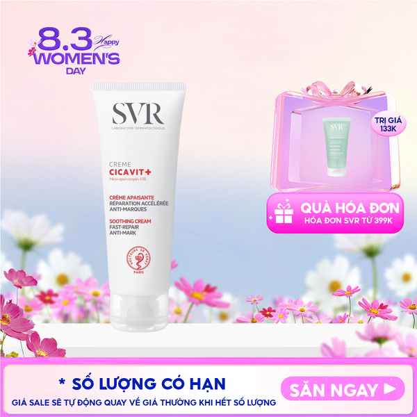 Kem Dưỡng SVR Làm Dịu Da Dành Cho Da Nứt Nẻ, Mẫn Đỏ Cicavit+ Cream 40ml 