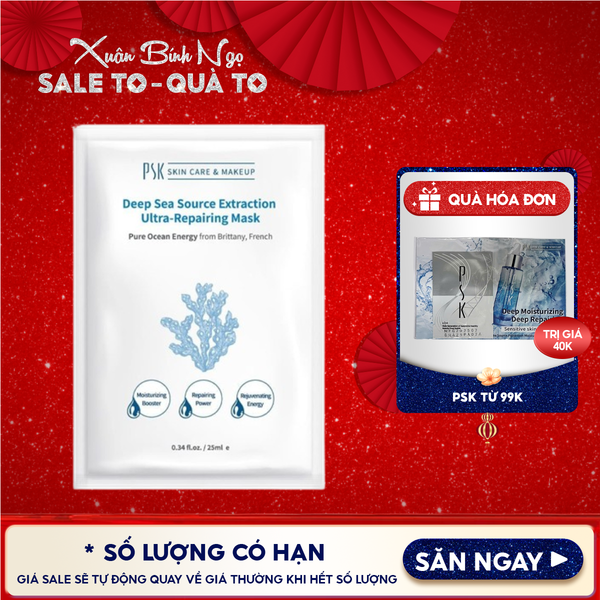  Mặt Nạ PSK Hỗ Trợ Phục Hồi Chuyên Sâu Chiết Xuất Từ Nước Biển Sâu Deep Sea Source Extraction Ultra-Repairing Mask 25ml 
